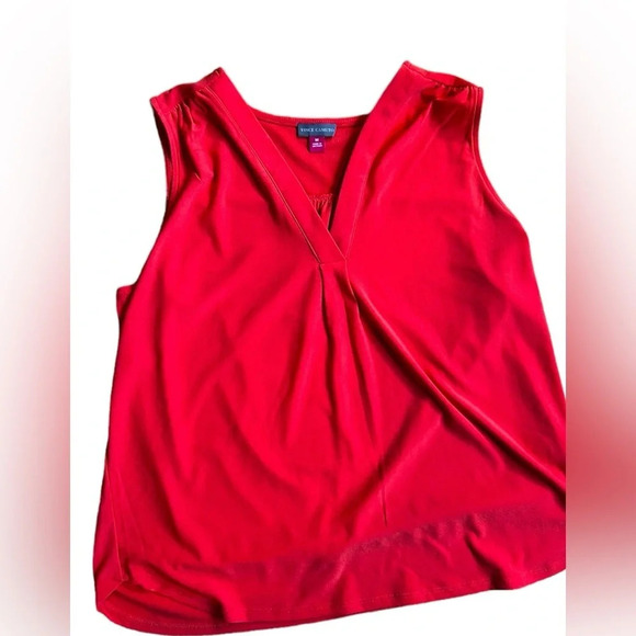 Vince Camuto Sleeveless V-neck Blouse Orange Size Medium Women’s - Picture 3 of 9
